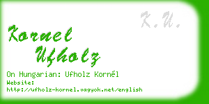 kornel ufholz business card